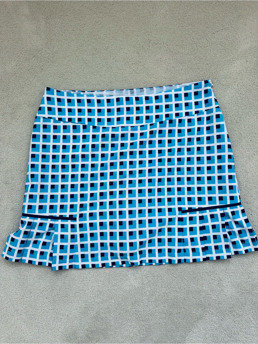 Golftini "Escape" Golf Skort, Geometric Square Print | Size 12